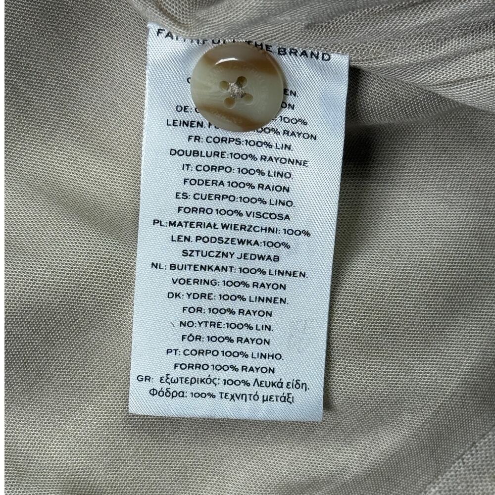 Faithfull the Brand Maya linen vest top, natural 4 $159 - Picture 6 of 6